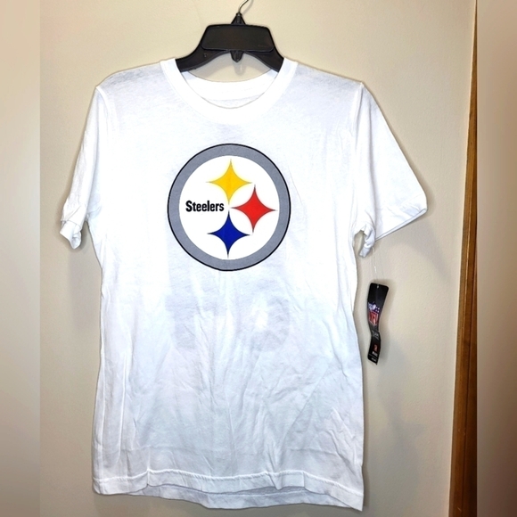 NFL Pittsburgh Steelers Youth 14/16  large NWT white tee Brown #84 - Picture 2 of 11